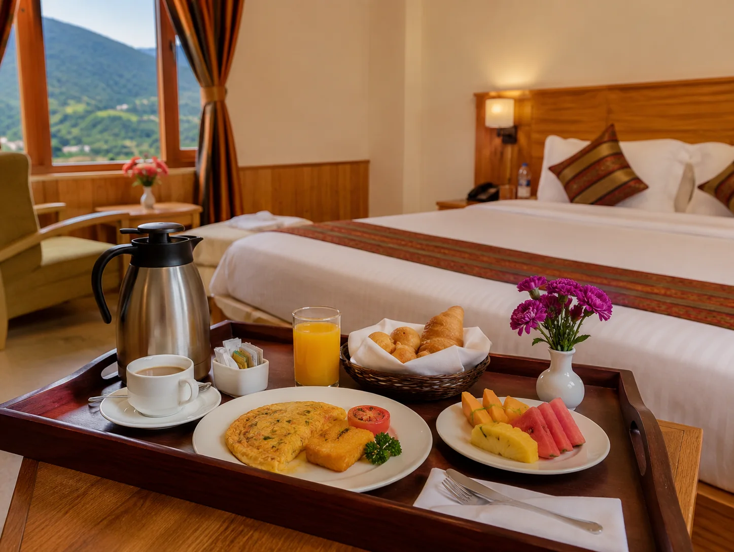 Room Service at TASHI TAGYE HOTEL